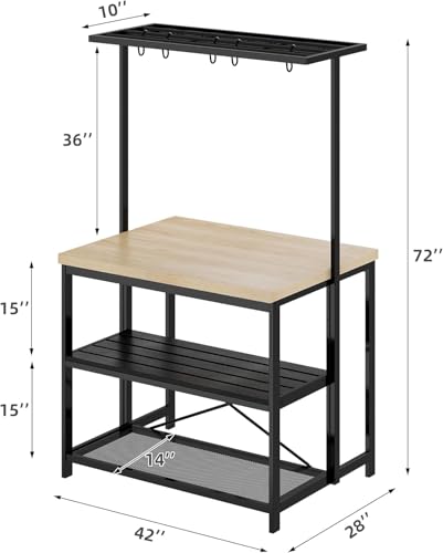 3 Tier Microwave Stand Oven Shelf with Power Outlet Q139354