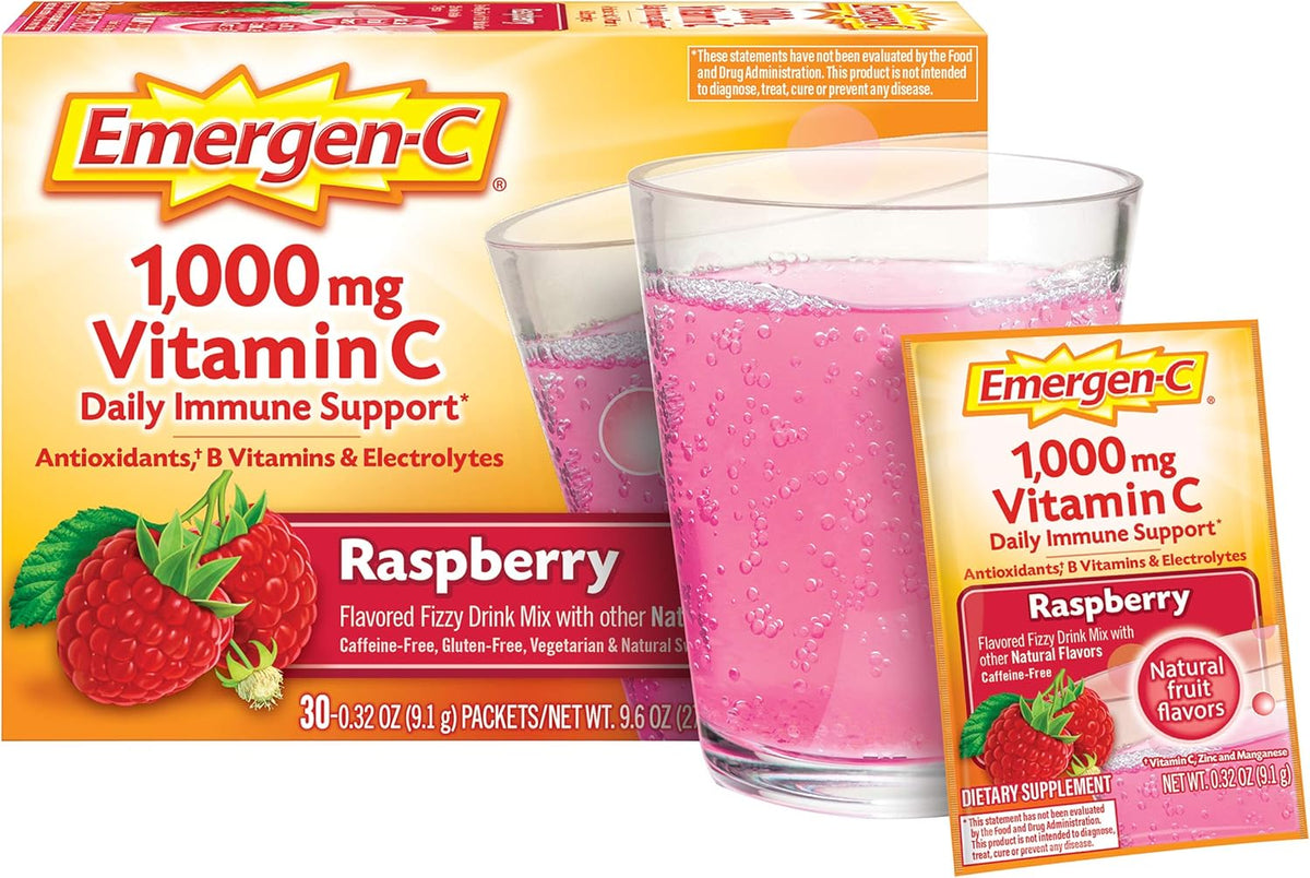 Vitamin C Energy Booster Raspberry 1000 mg 30 Packet S71682