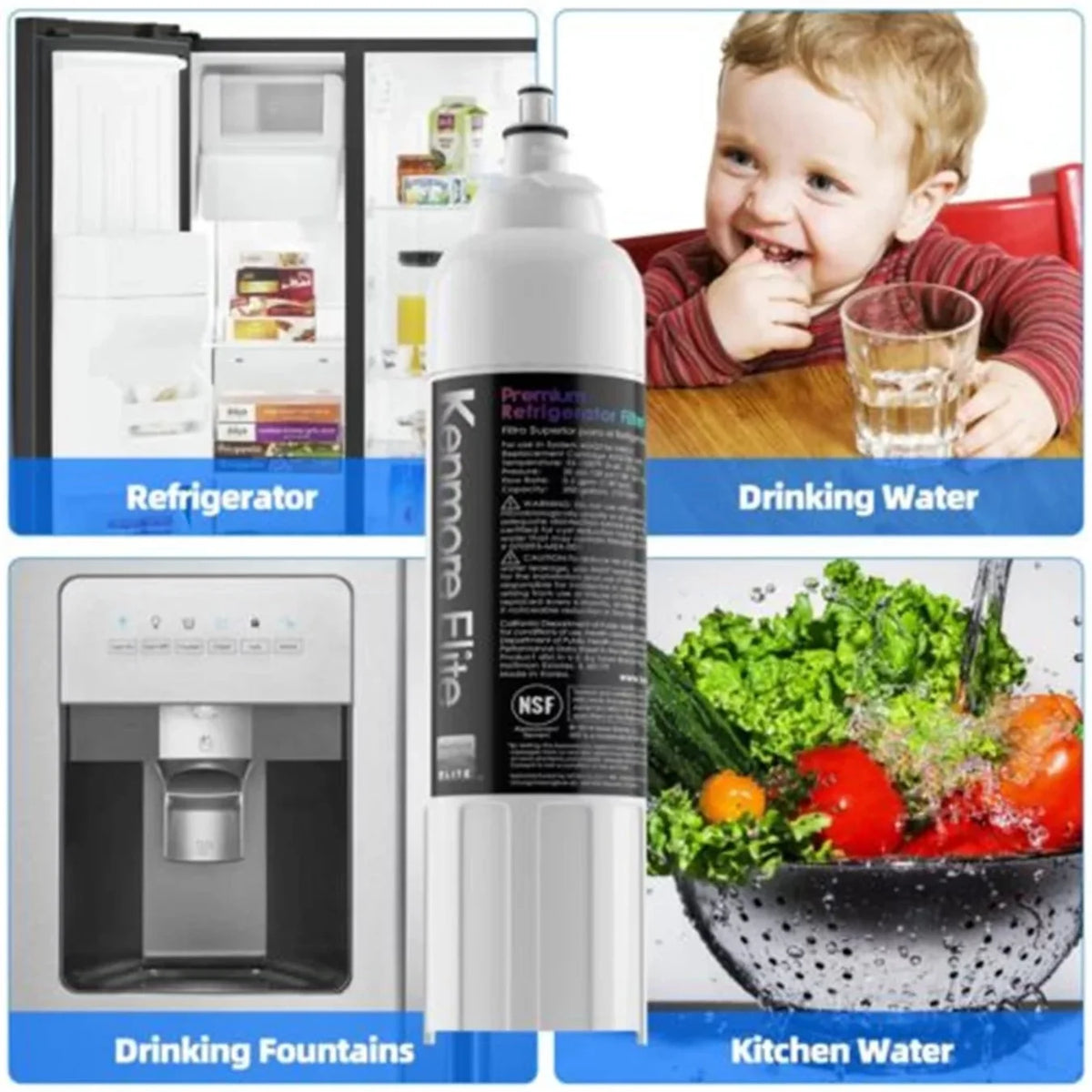 3 Pack Refrigerator Water Filter Q327
