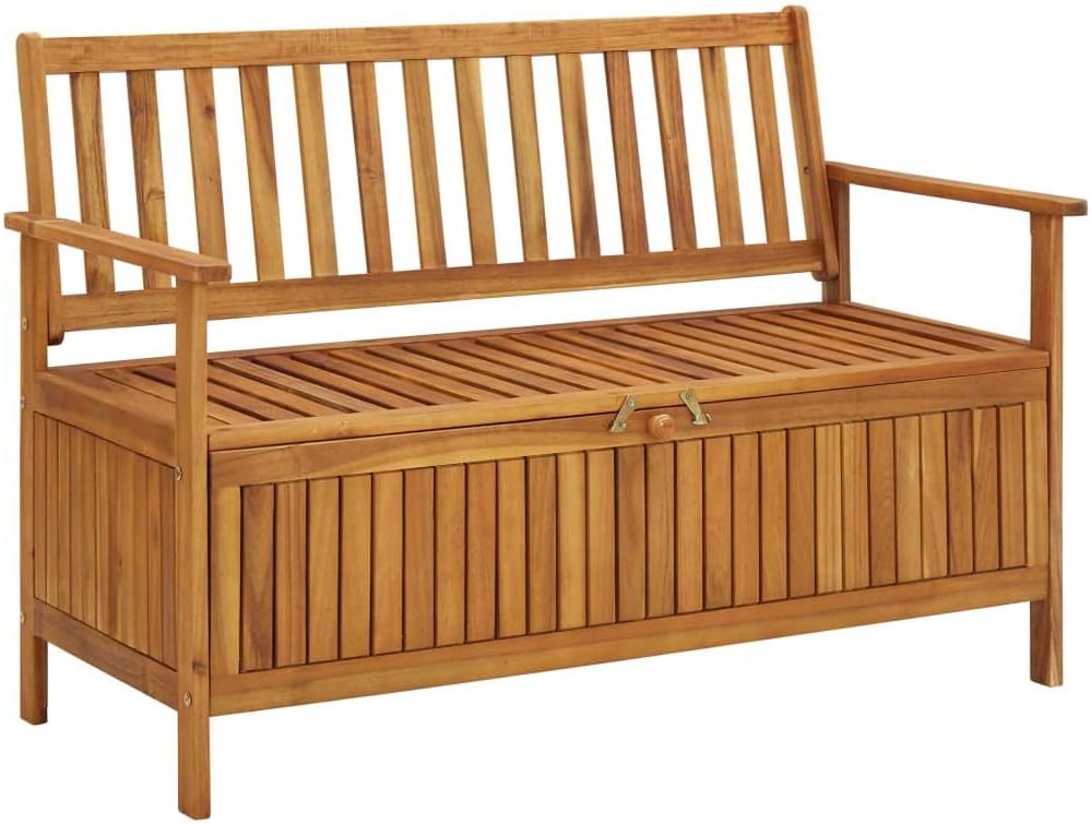 Solid Acacia Wood Garden Storage Bench Y801