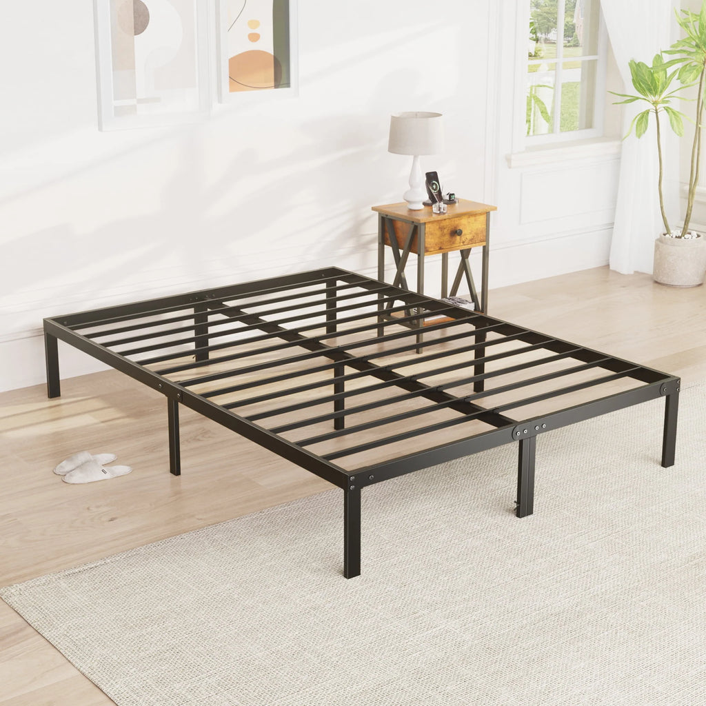 Full Size Heavy Duty Platform Bed Frame with Underbed Storage K398