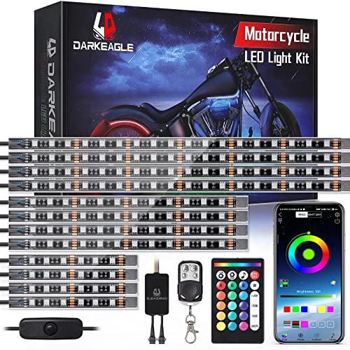 12Pcs Motorcycle LED Light Kit with Brake Light Turn Signal E874