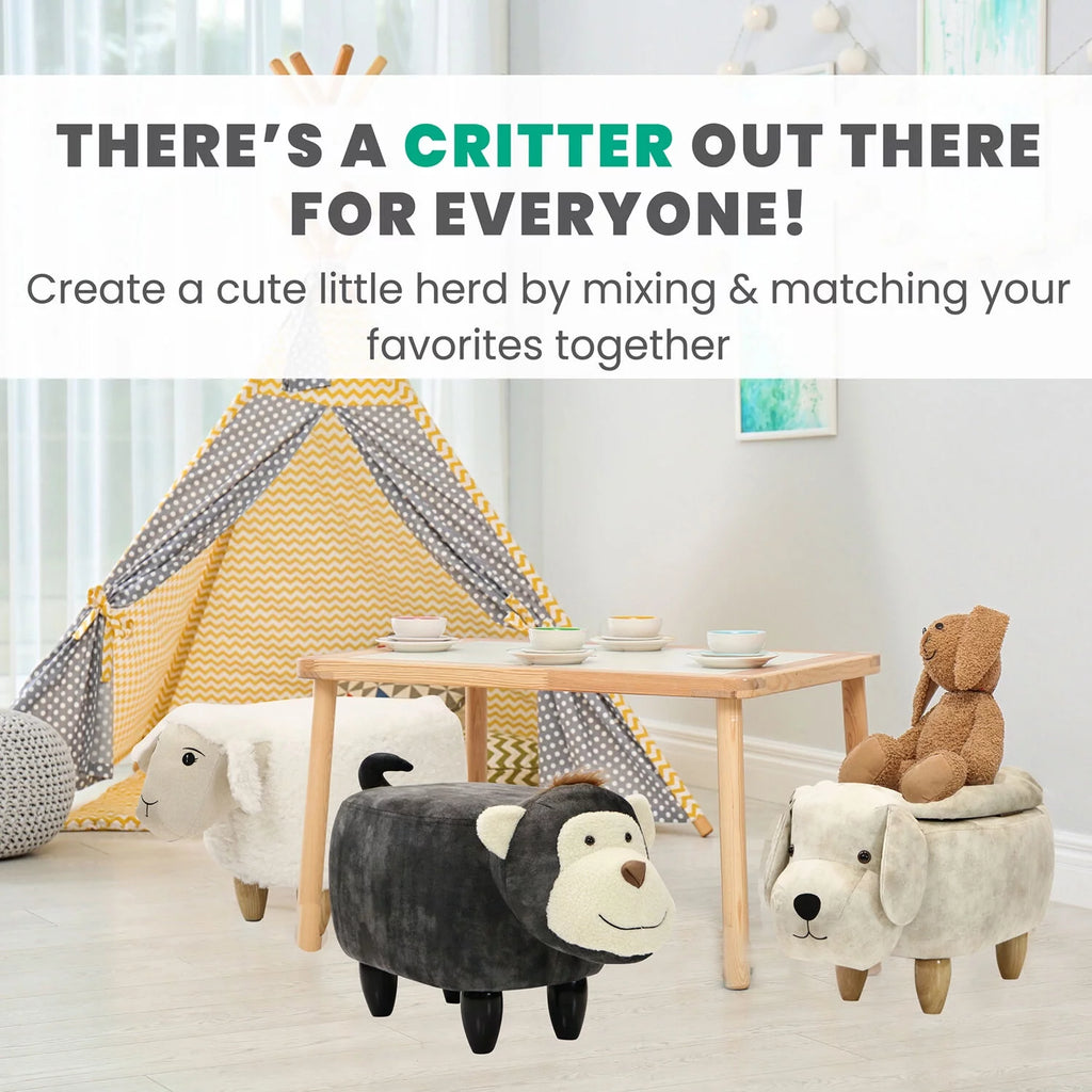 Plush Animal Shape Ottoman H377698