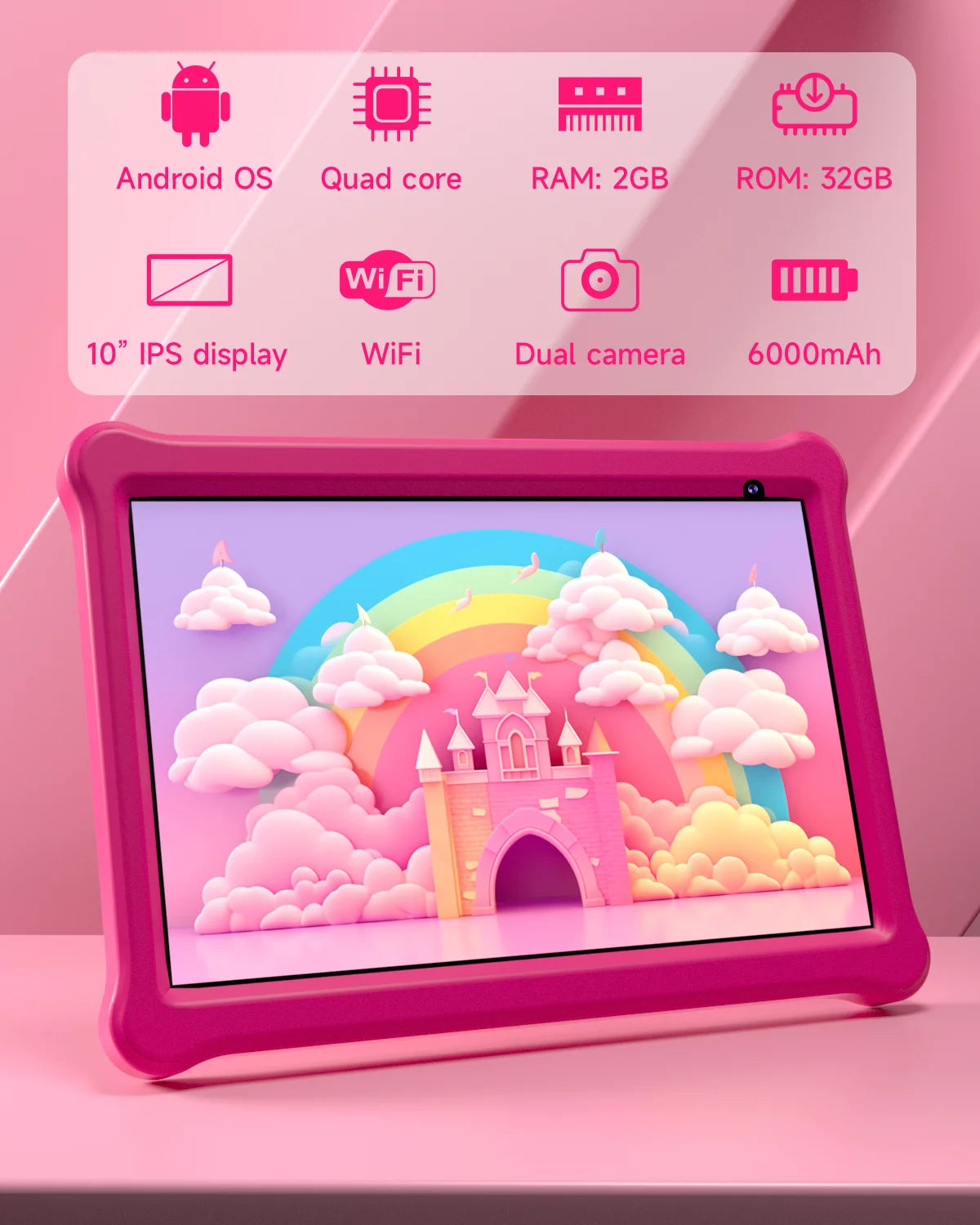 10 inch Android 12 Kids Tablet 32GB with Shockproof Case J35056