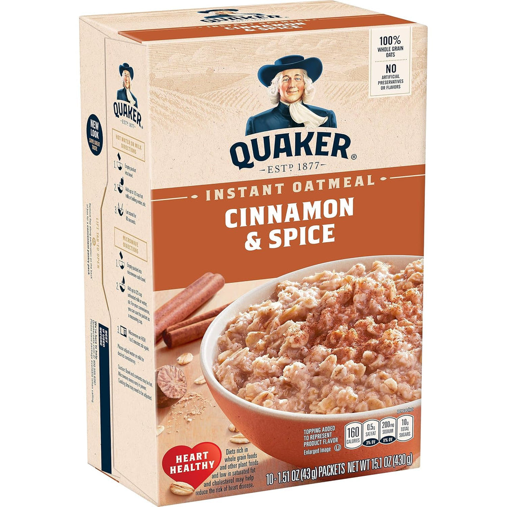 Cinnamon and Spice Instant Oatmeal, 1.51 Ounce (Pack of 10) R63885