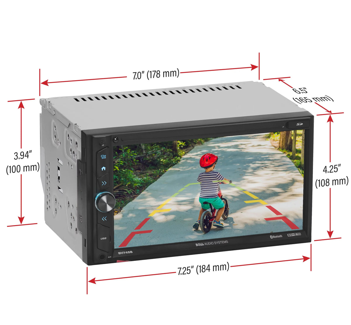 6.95 inch Double Din Touchscreen Bluetooth Car Stereo System N9490