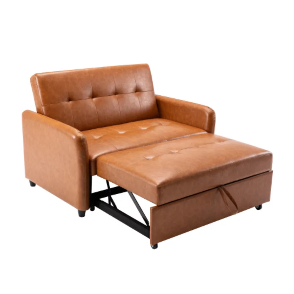 51" Convertible Sleeper Bed, Adjustable Oversized Armchair with Dual USB Ports S40146