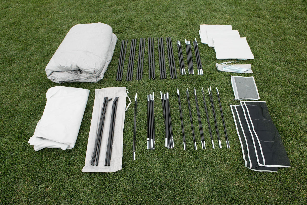20-Person 4-Room Cabin Tent with 3 Separate Entrances E695