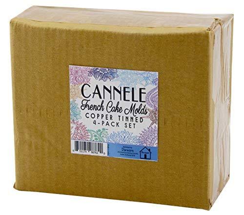 Copper Canelé Pastry Molds 4-Pack 2-Inch G608