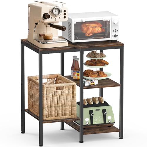 4-Tier Adjustable Metal Kitchen Storage Cart M45325
