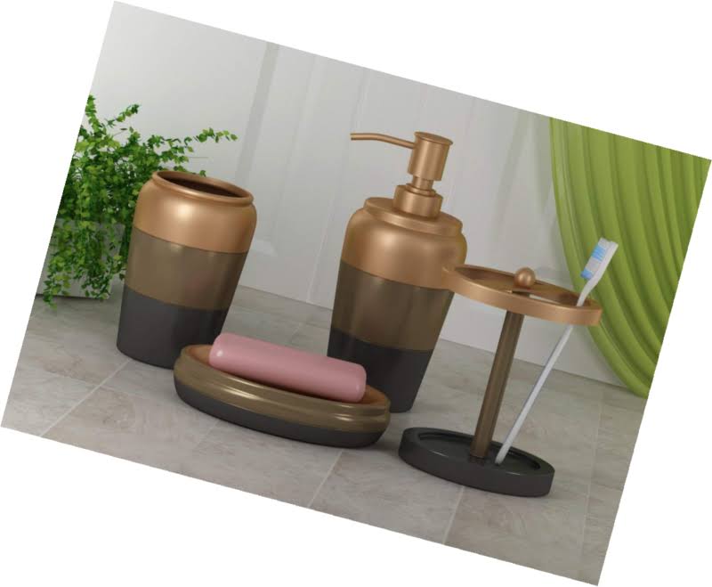 3 Tone Copper Bath Accessories Set of 7 M278796