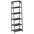 Gray 5-Tiered Ladder-Style Bookcase R65880