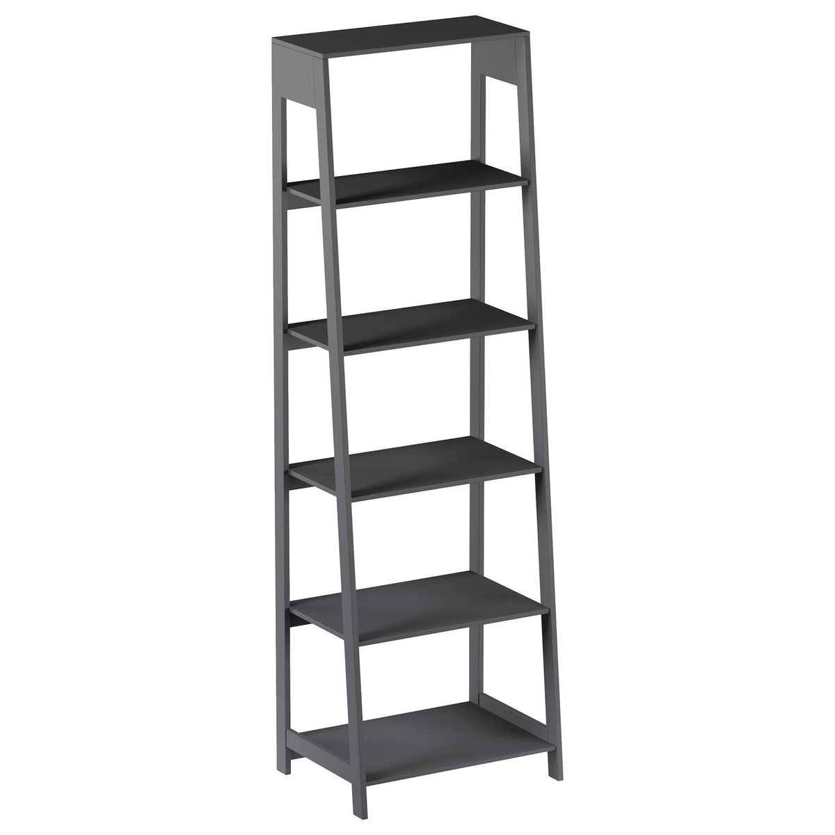 Gray 5-Tiered Ladder-Style Bookcase R65880