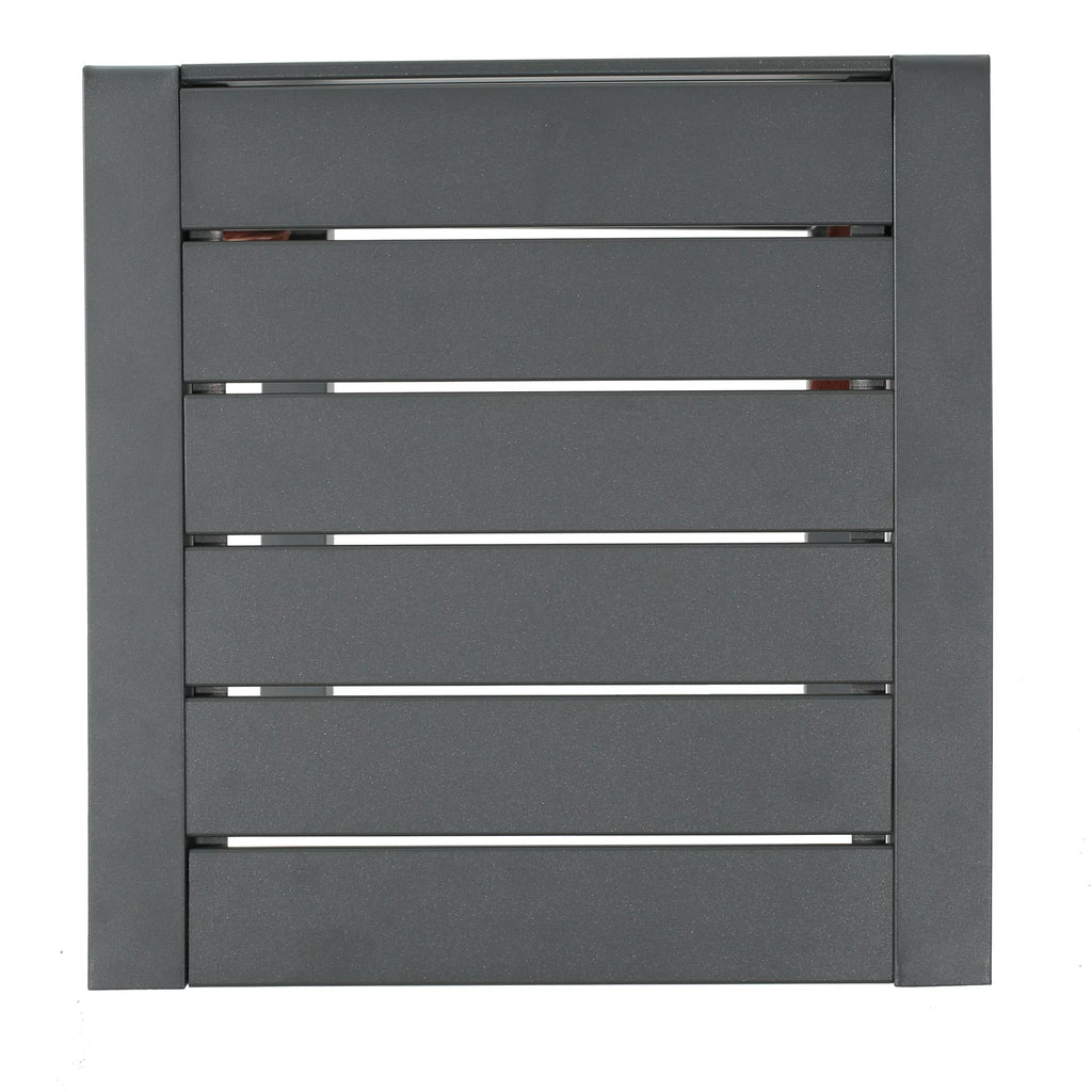 Gray Aluminum C-Shaped Side Table D934