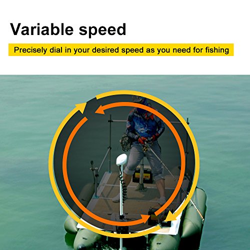 White 12V 55LBS 48 inch Bow Mount Trolling Motor with Remote Control and Quick Release Bracket O228