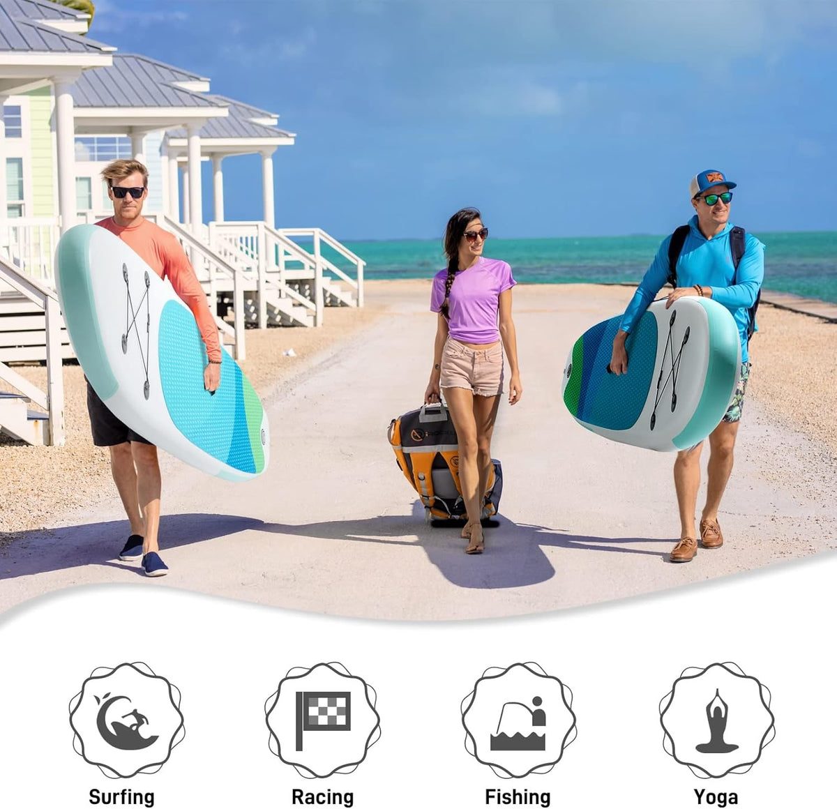 Inflatable Stand Up Paddle Board with Adjustable Paddle, Pump, Leash & Carry Bag V711