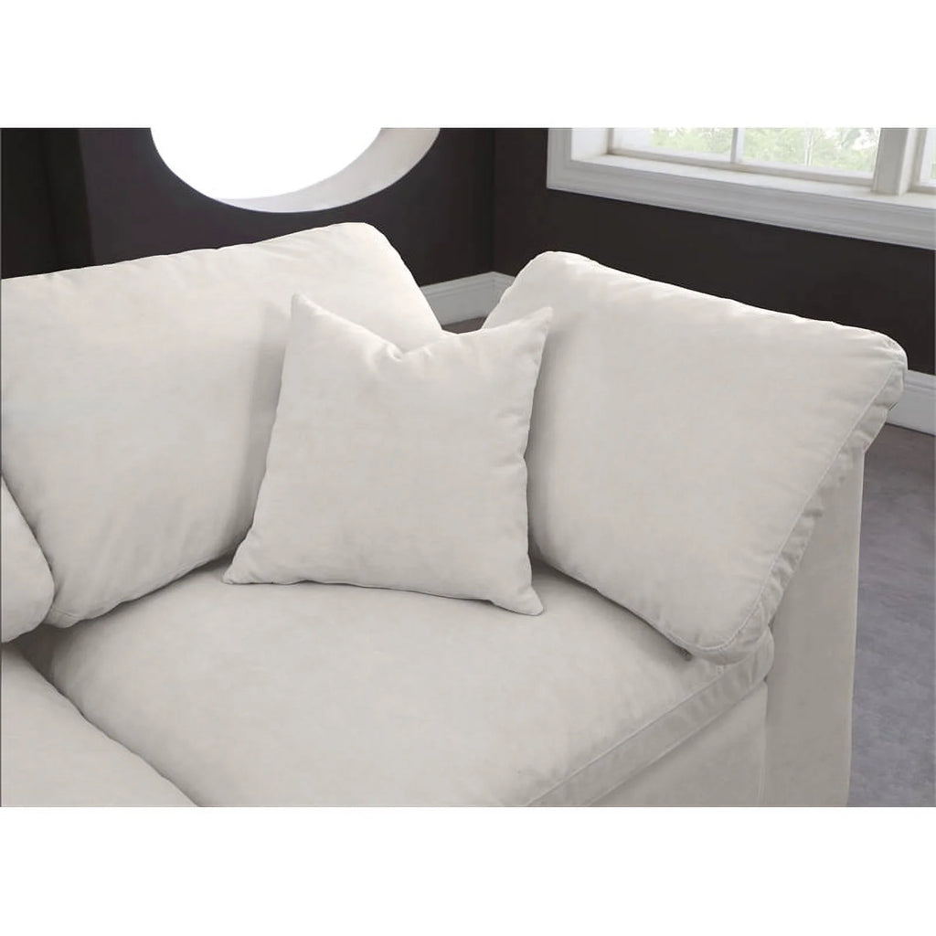 Cream Velvet Down Filled Modular Sectional Sofa D689952