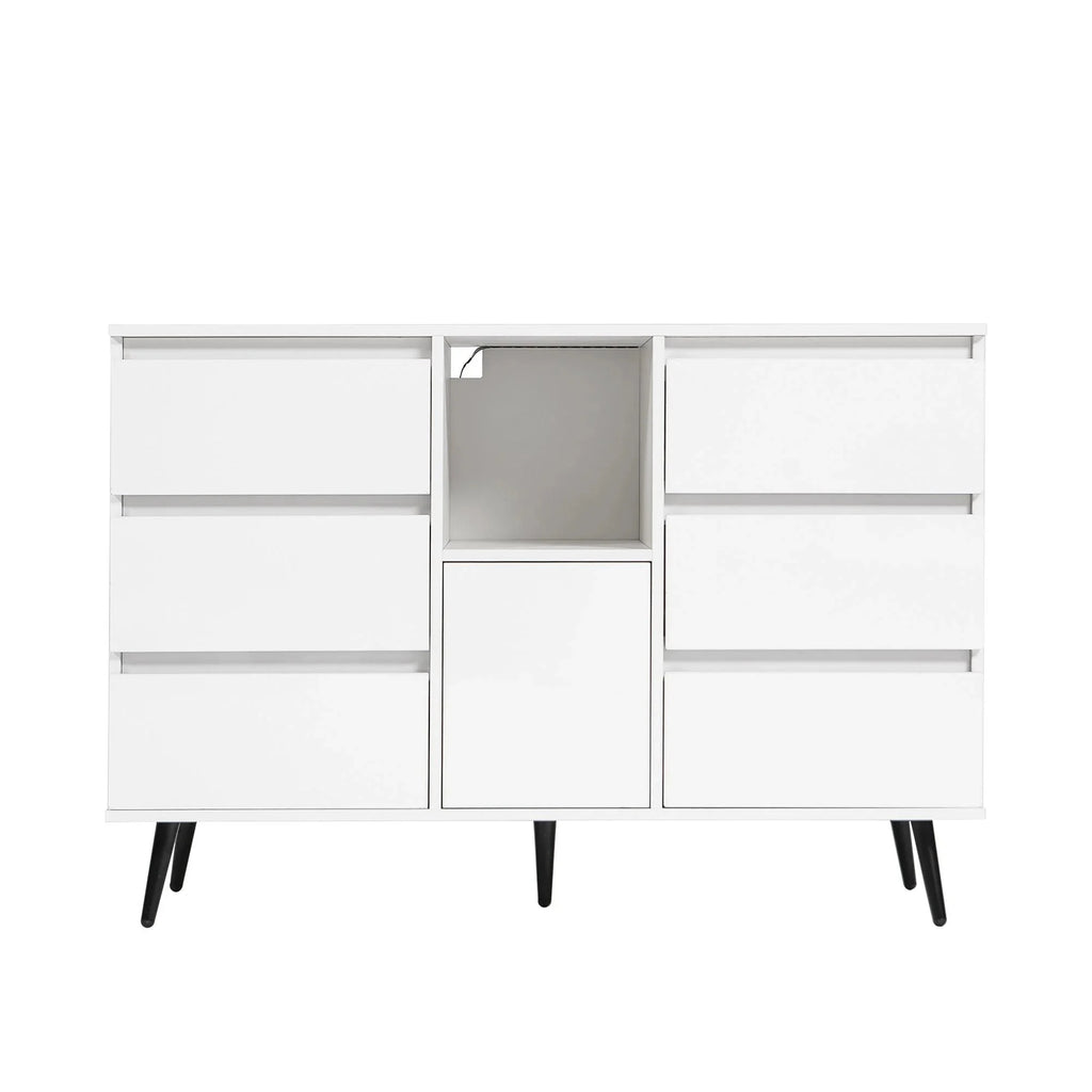 White High Gloss Sideboard Storage Cabinet Q7860