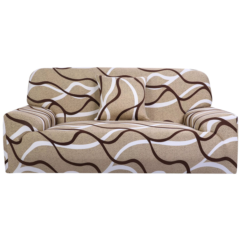 Beige Stretch Sofa Slipcover W949739