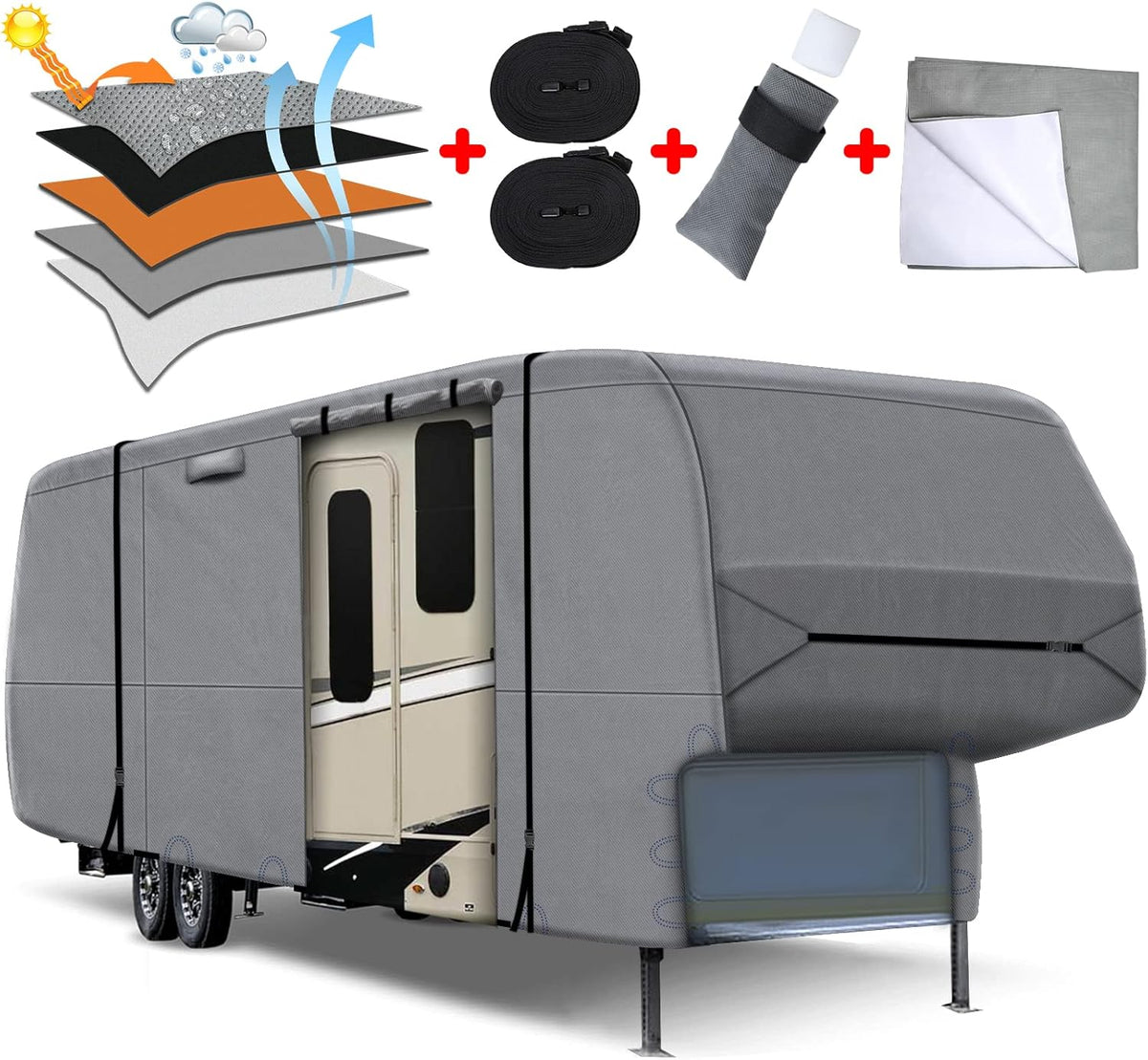 5 Layers Top 5th Wheel RV Cover Z43354