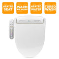 White Elongated Slow-Close Heated Bidet Toilet Seat A74205