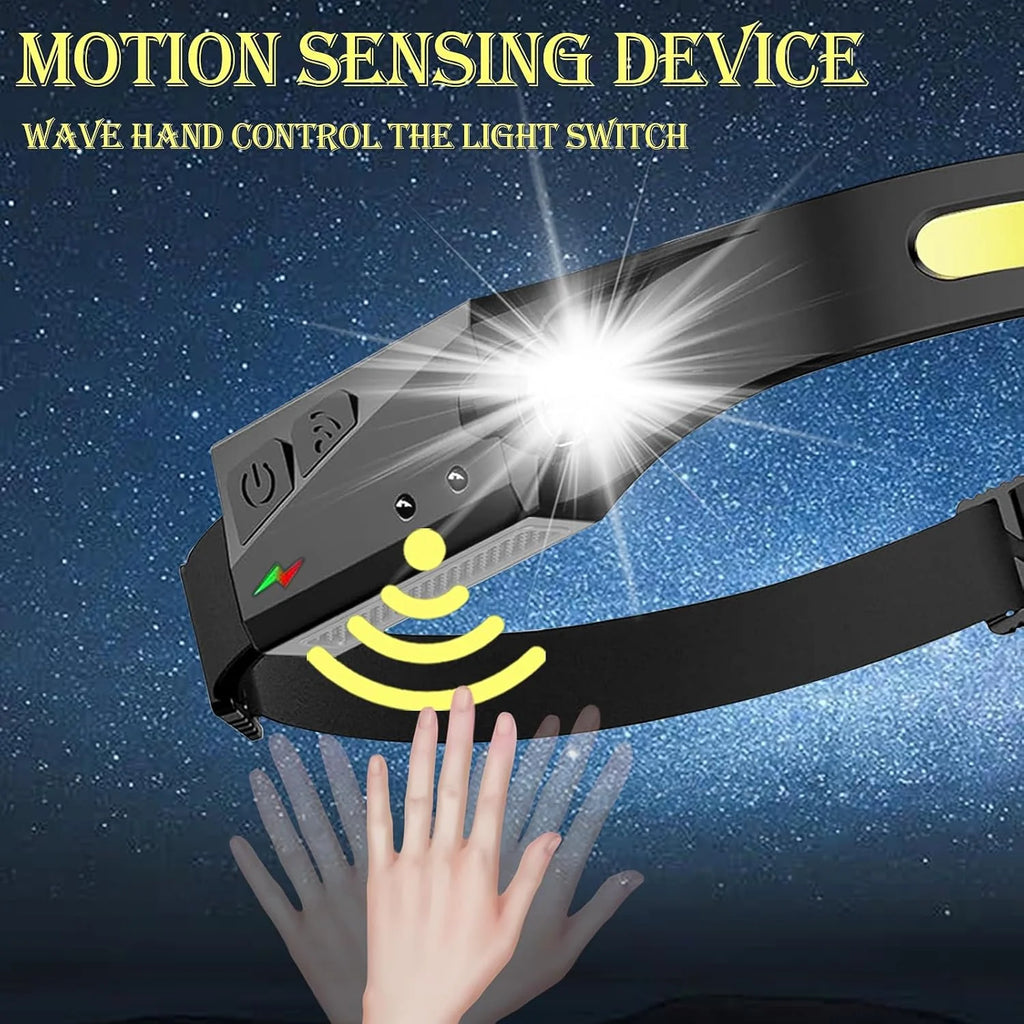 Rechargeable LED Headlamp 2 Pack with Motion Sensor H83294