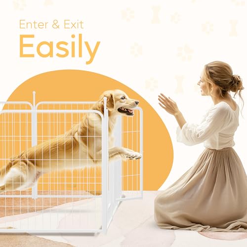 32 Inch 8 Panels Heavy Duty Metal Dog Playpen T57154
