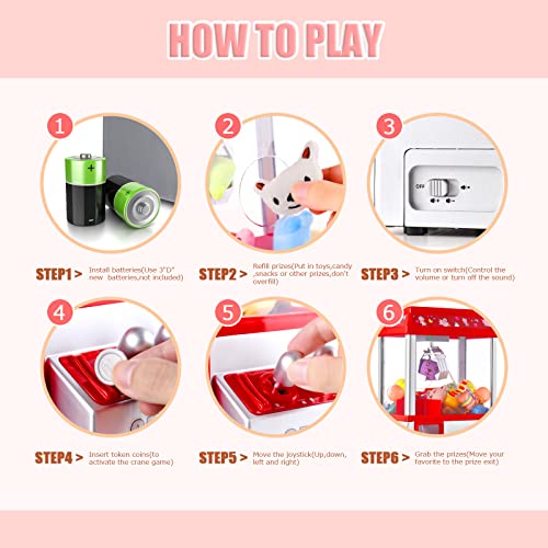 Mini Claw Machine Candy Grabber Prize Dispenser Arcade Game Machine I654286