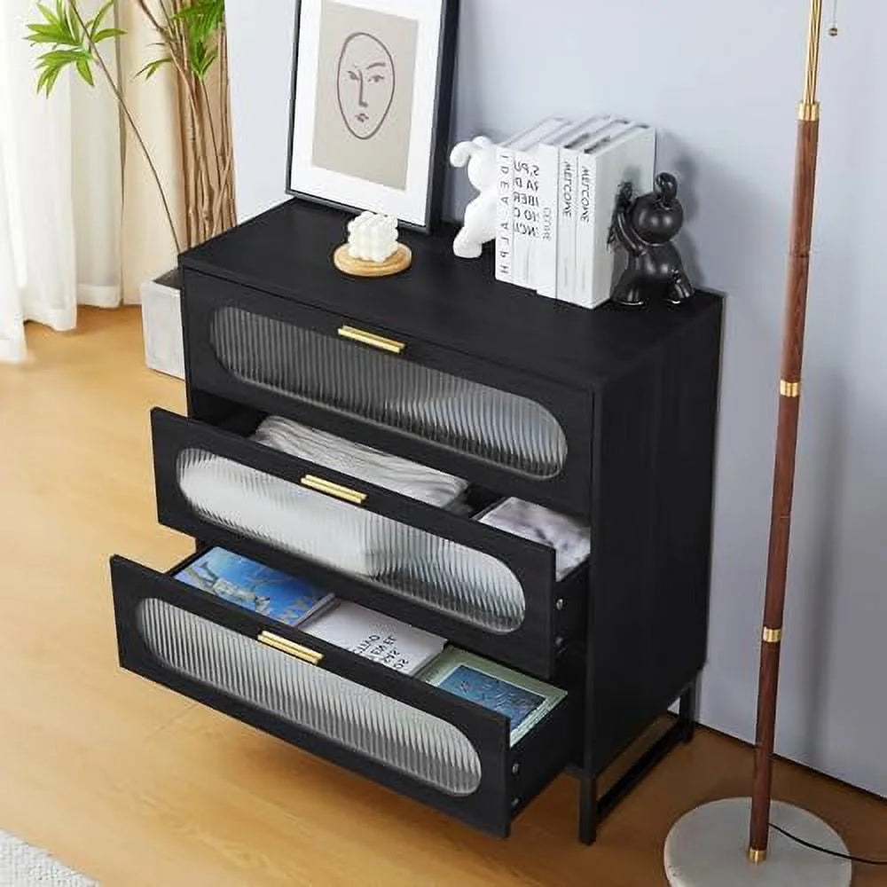 3 Drawer Wood Dresser S99175