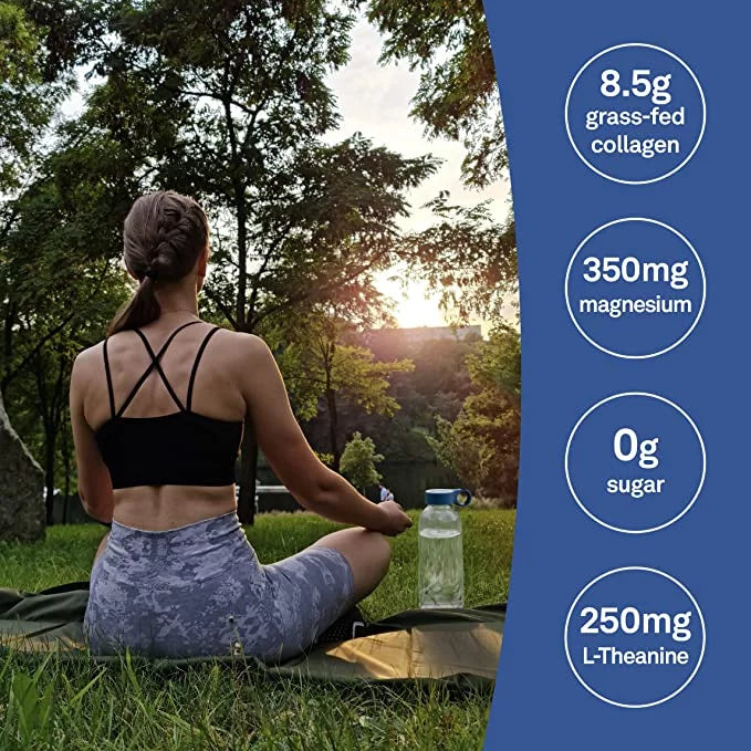 Enhanced Collagen Relax Powder - L-Theanine & Magnesium Bisglycinate - 29 Servings C418