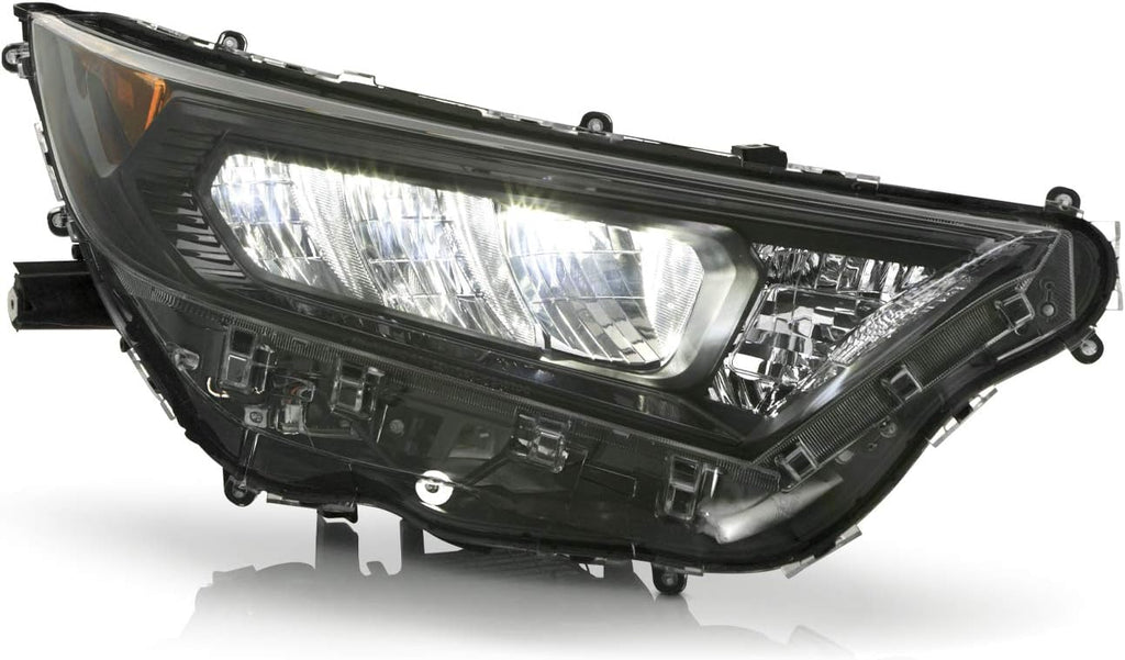 Black Bezel LED Headlights Housing Passenger Side Q69860