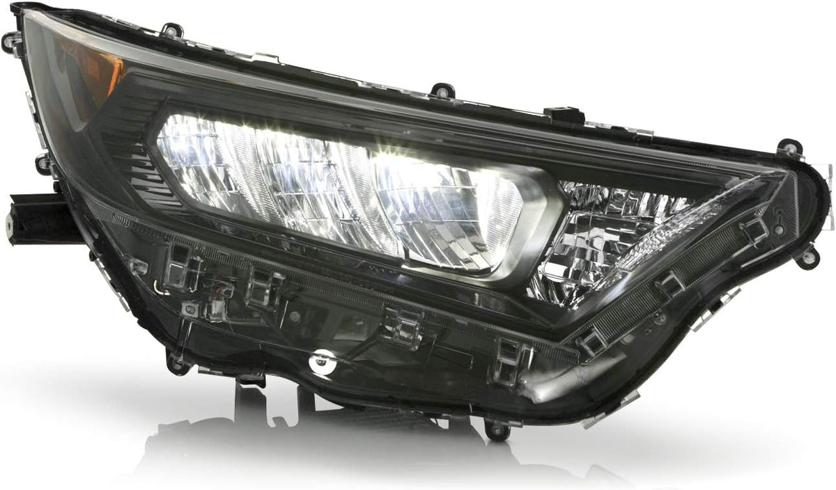 Black Bezel LED Headlights Housing Passenger Side Q69860