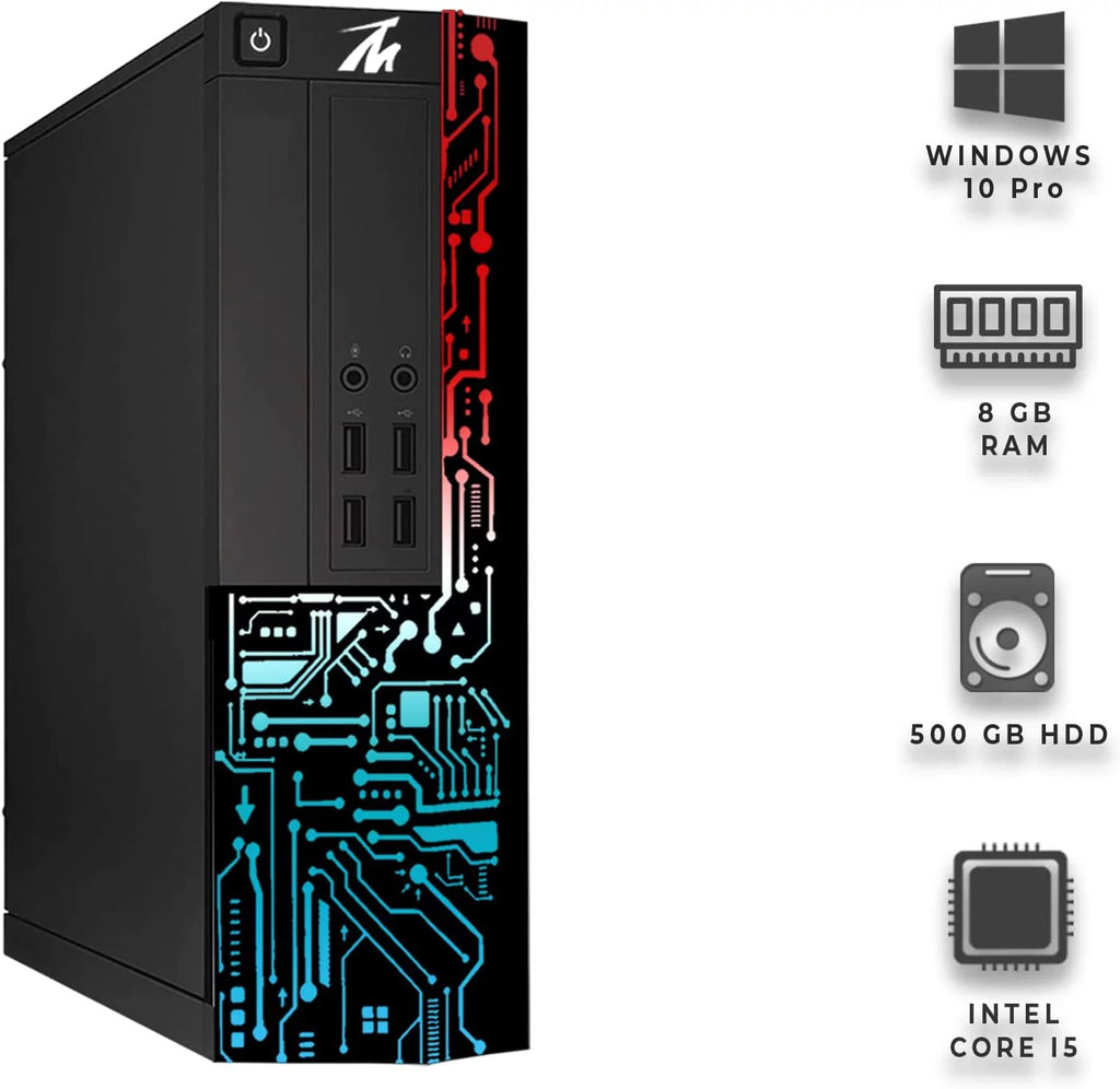 Restored Computer Desktop PC, Core i5, 8GB RAM, 500 GB HDD, 27 Inch 165Hz Gaming Monitor, Win 11 Home (Renewed) D3015