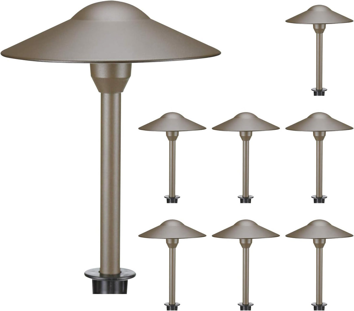 Bronze Cast-Aluminum Outdoor Path Light 8PK P34235