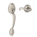 Plymouth Front Entry Handle with Flair Right-Handed Interior Lever, Satin Nickel P501171