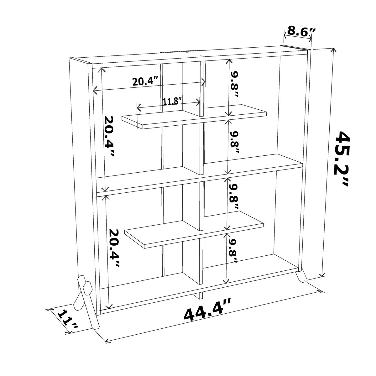 4 Tier Wood Bookshelf C288914