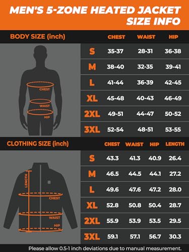 Men's Dual Control Heated Jacket with 5 Heat Zones A44473