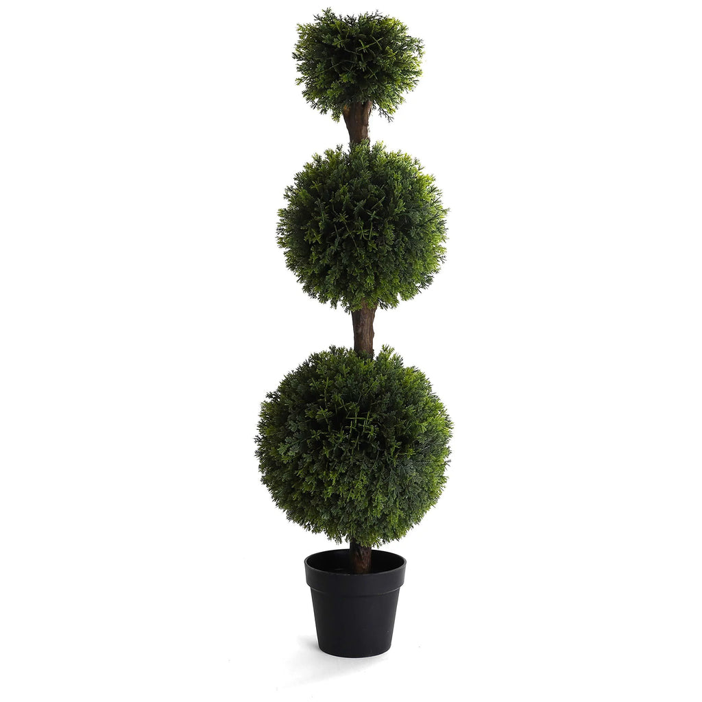 Artificial 4' Topiary Ball Tree 2 Pack Z7099