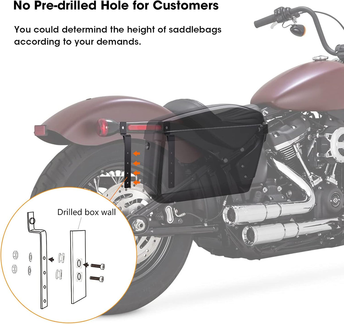 Motorcycle Hard Saddlebags with Mounting Kits L553368