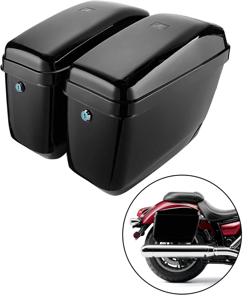 Motorcycle Hard Saddlebags with Mounting Kits L553368