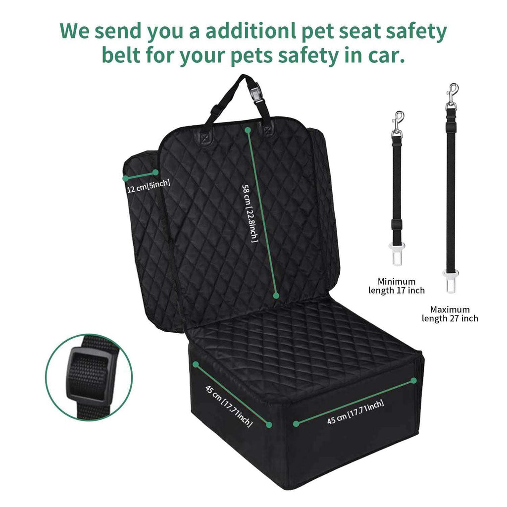 Pet Front Seat Cover Dog Booster Seat Waterproof 2 in 1 R29747