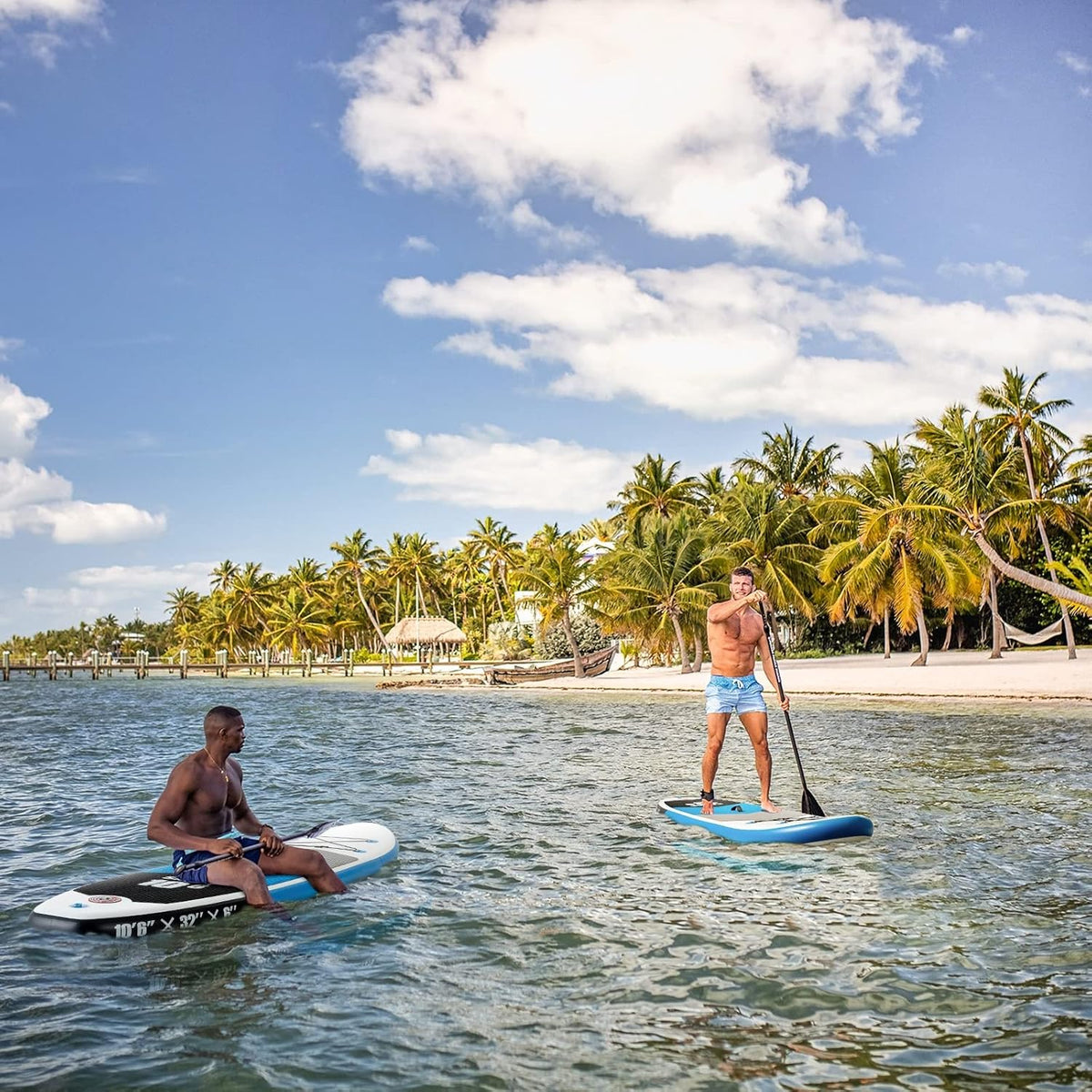 Inflatable Stand Up Paddle Board with Adjustable Paddle, Pump, Leash & Carry Bag V711