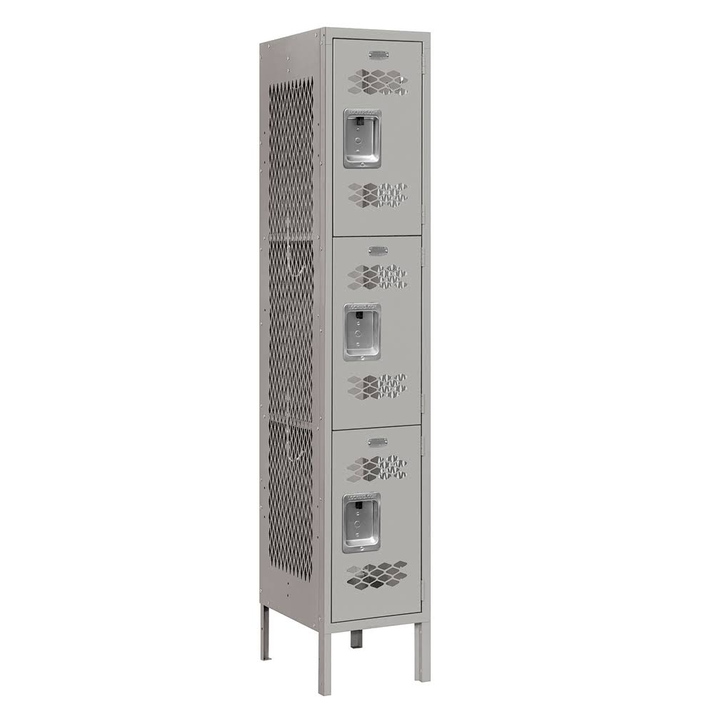 12x22 Triple Tier Vented Metal Locker T9582