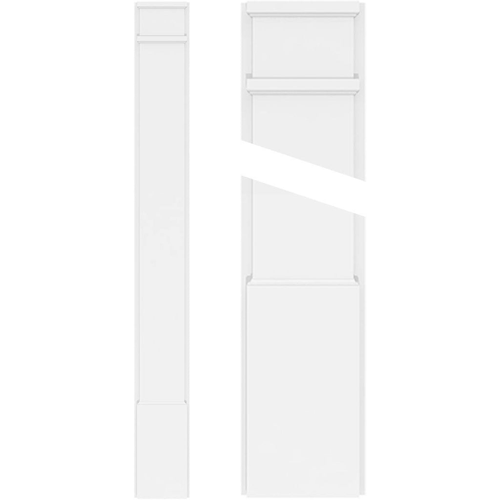 Plain PVC Pilaster with Decorative Capital & Base (Pair) O4843