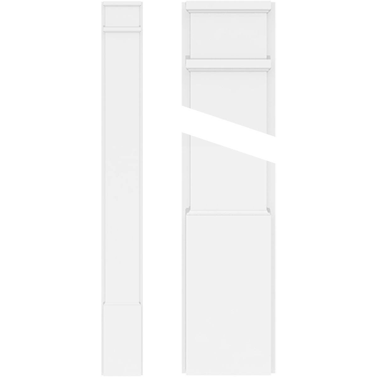 Plain PVC Pilaster with Decorative Capital & Base (Pair) O4843