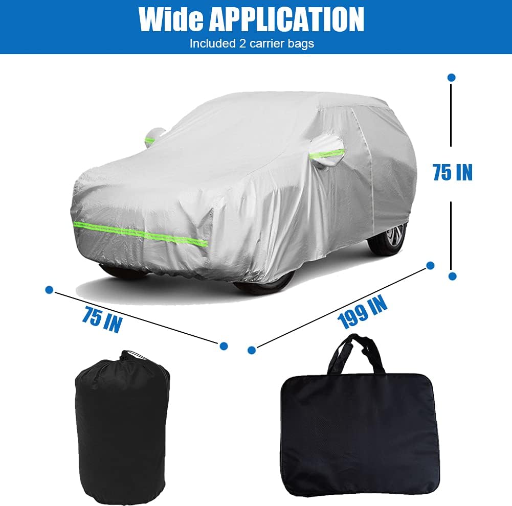 All Weather Waterproof Car Cover with Door Zipper I815283