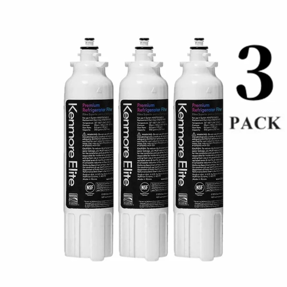 3 Pack Refrigerator Water Filter Q327