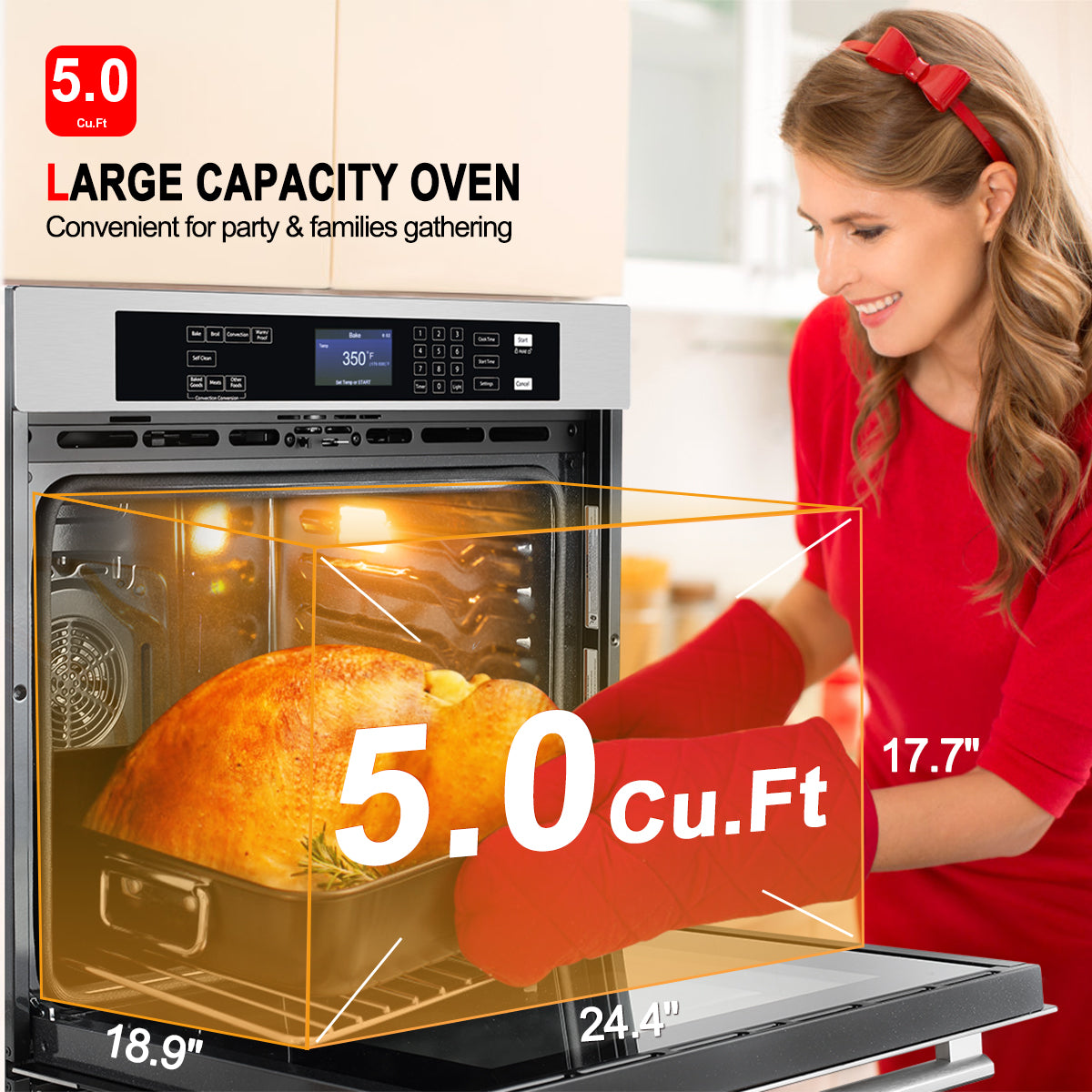 30'' Electric Wall Oven 5.0 Cu.ft. Self-Cleaning Stainless Steel I17857