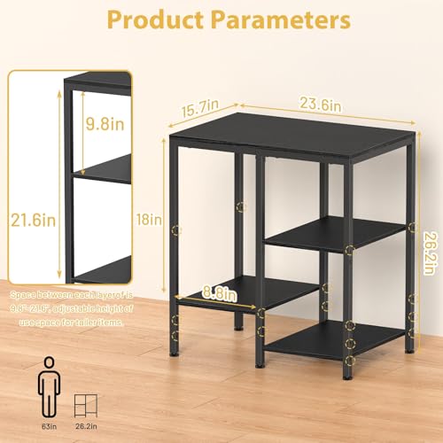 4-Tier Adjustable Metal Kitchen Storage Cart M45325