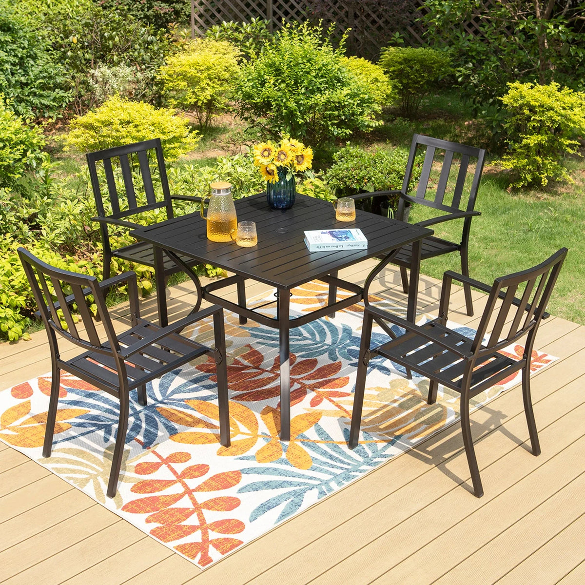 5 Pcs Metal Patio Dining Set X177997